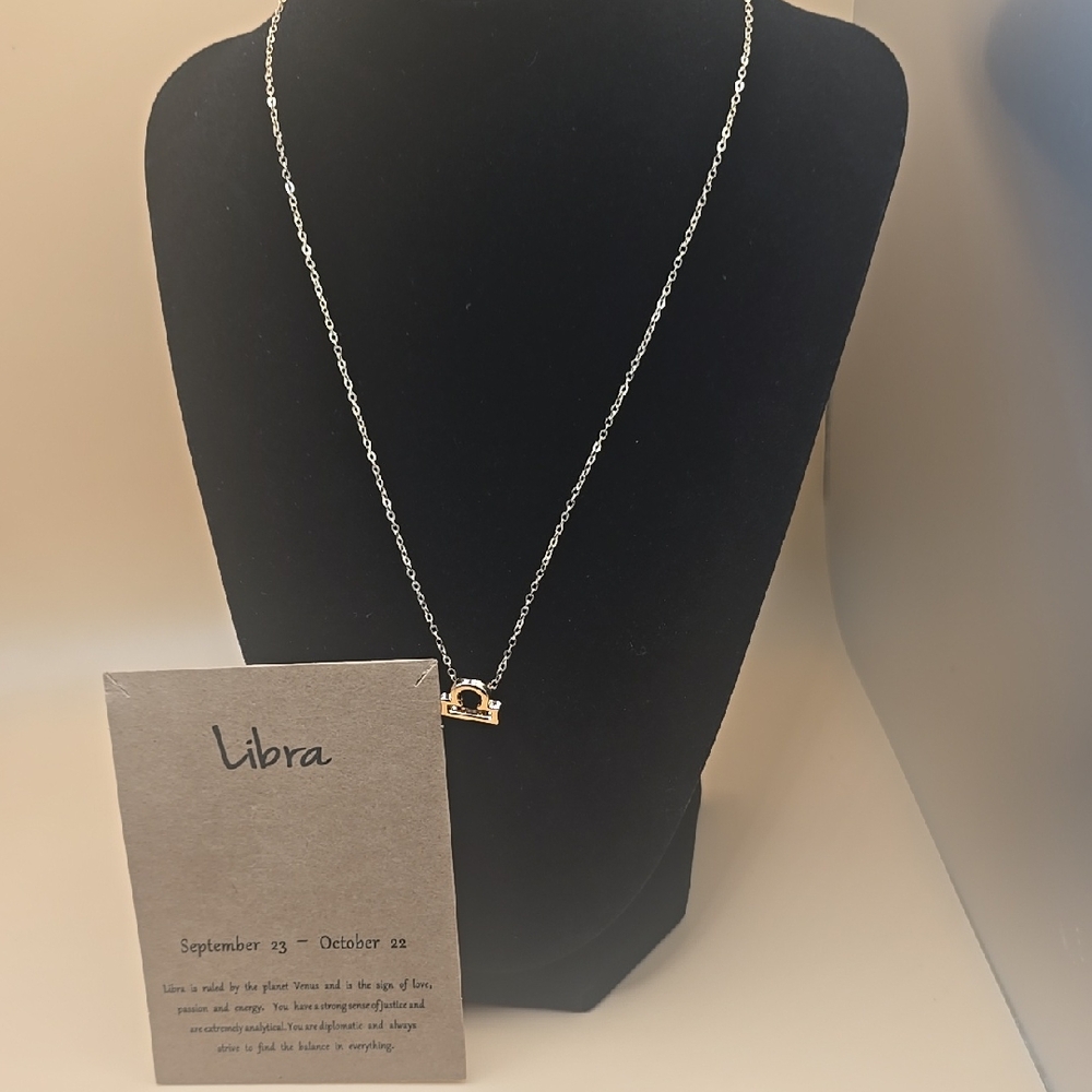 Libra Zodiac Necklace | Gold Chain | Astrology Jewelry | Gift Ready